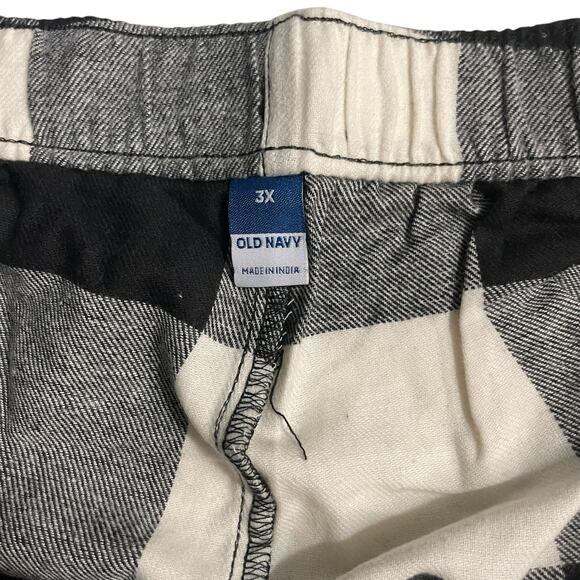 Old Navy Womens Plus Size 3X Cotton Pajama Sleep Lounge Shorts Black Buffalo - Picture 4 of 9